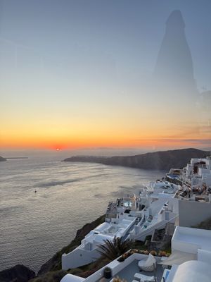 amazing sunset view at The Athenian House in Santorini