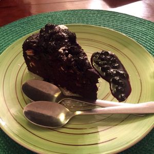 Traditional pan-Soviet vegan cake. Epic.  at Prekrasnaya Zelenaya in St Petersburg