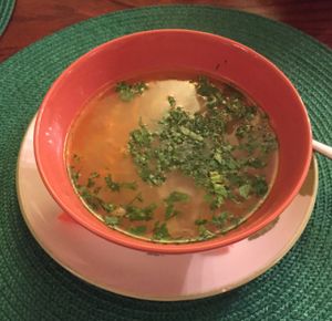 Schii. Traditional Russian cabbage soup.   at Prekrasnaya Zelenaya in St Petersburg