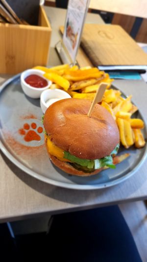 This vegan food is good! You should try it :) at Katzentempel - Freiburg in Freiburg