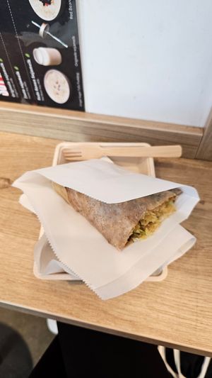 There are two of these halves served! at Tofu Heaven in Rotterdam