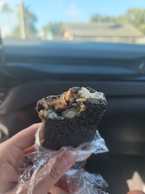 shiitake mushroom musubi #Veganuary at Cafe Kopi in Kailua