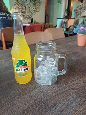 Sparkling pineapple juice at Cantina in Newcastle Upon Tyne