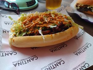 Completely forget the name of this sandwich! Delicious but spicy. at Cantina in Newcastle Upon Tyne