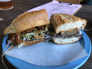Oyster mushroom sandwich yum  at Cantina in Newcastle Upon Tyne