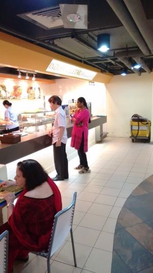 Serving counter at Komala's Restaurant - Tanglin Mall in Central Singapore