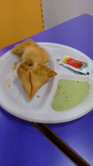 Samosa and curry puff at Komala's Restaurant - Tanglin Mall in Central Singapore
