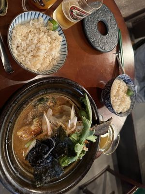 The home-made amazake (slightly alcoholic rice soda) was terrific and sweet.  at NEWORDER in Osaka