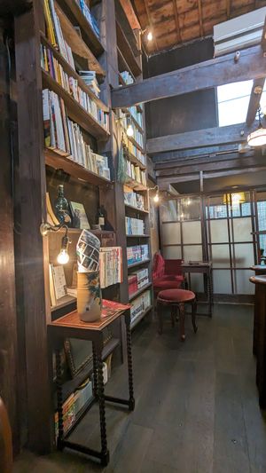 Part of the dining room - behind the wall is more seating at NEWORDER in Osaka