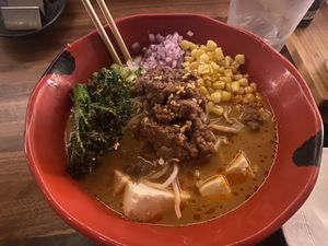 Flying Vegan harvest ramen  at JINYA Ramen Bar in Honolulu