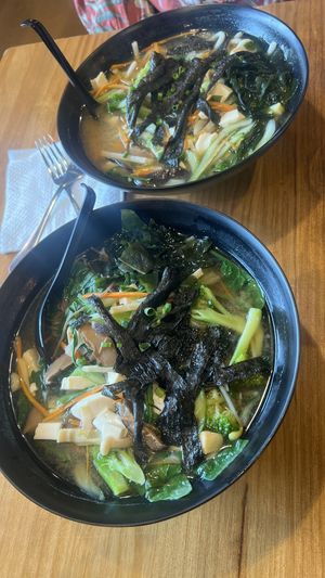 Miso Ramen, one with soba the other with udon   at Sukai Ramen in Bilbao