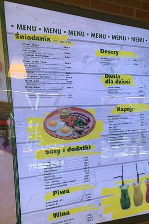 Menu 2  at Zielona Krowa in Bielsko-biala