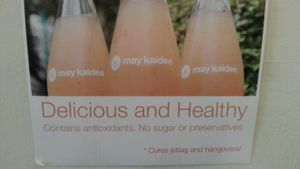New ginger drink at May Kaidee's Vegetarian Restaurant - Samsen in Bangkok