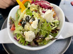 vegan feta salad at The Bridge Restaurant in Pitlochry