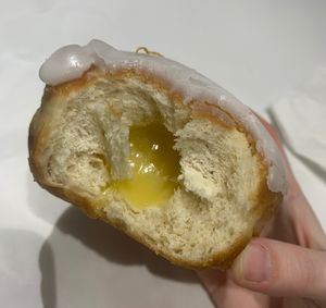 Inside Lemon doughnut  at The Mokapot House in London