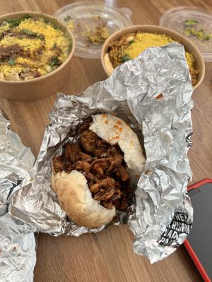Bhaji Pav  at Shree Krishna Vada Pav in West Bromwich