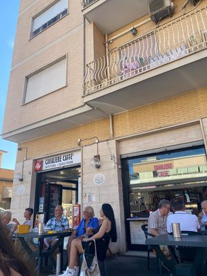 Outside seats   at Cavaliere Caffe in Rome