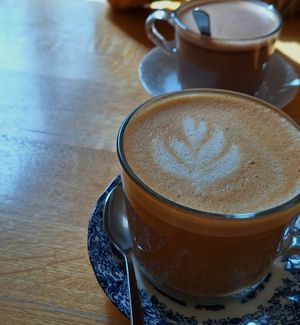 Cappuccino at Café zur Krummbeere in Landau