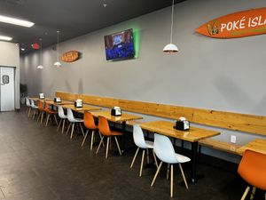 Indoor seating area  at Poké Island Plus in Tampa