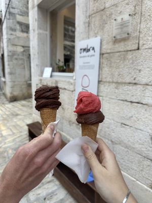 100% chocolate, torino and strawberryy  at Ombra in Rovinj