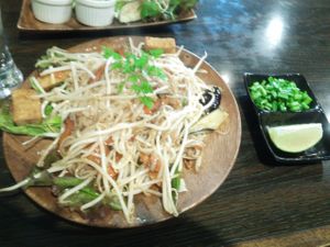 Pad thai at Vespera's Falafel in Tokyo