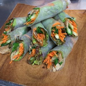 Soy Chicken Spring Roll at Vespera's Falafel in Tokyo