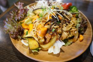 Pad Thai set. 850yen at Vespera's Falafel in Tokyo