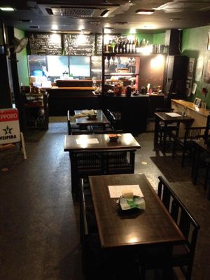 bar at Vespera's Falafel in Tokyo