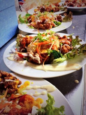 SOY CHICKEN PLATE at Vespera's Falafel in Tokyo