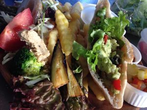 fresh avovcado sandwich at Vespera's Falafel in Tokyo