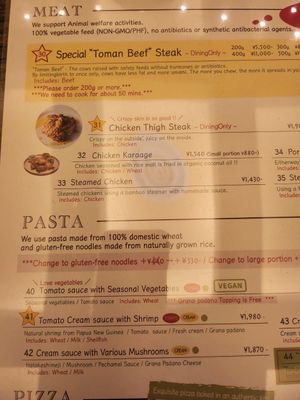 Menu Oct 2023 at Love Table in Osaka