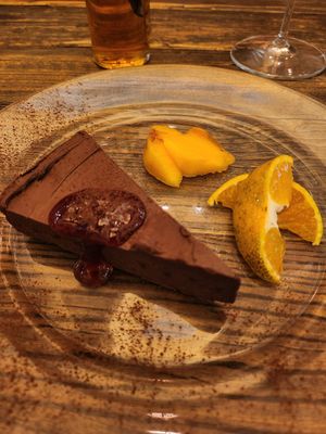 Vegan choc cake at Love Table in Osaka