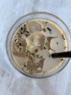 ICE Kaffee mit Erbsenmilch  at Charlie's   in Sibiu