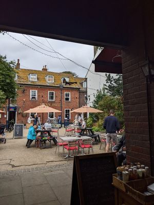 Outdoor seating at Truly Scrumptious in Hythe