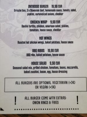 Menu 2/2 at Bistro Špajza in Lesce