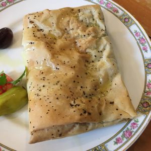 Vegan spanakopita at Voula's Greek Sweets in Rochester