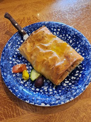 Vegan Spanakopita at Voula's Greek Sweets in Rochester
