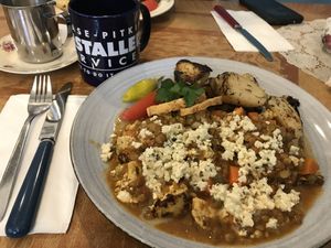 Vegan Gythio Plate at Voula's Greek Sweets in Rochester