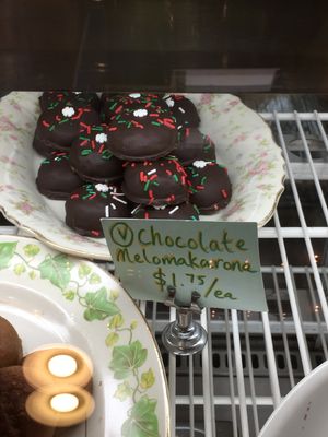 Chocolate Melonakarona at Voula's Greek Sweets in Rochester