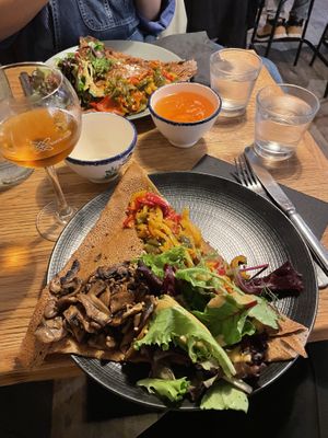 The vegan savory galette   at Crêperie Sainte Croix in Nantes