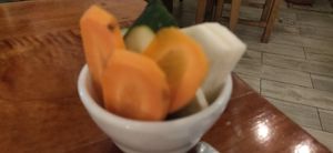 Veggies at La Hoja Verde in Tulum