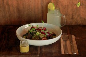 DESAYUNO 
Chilaquiles de recado negro at La Hoja Verde in Tulum