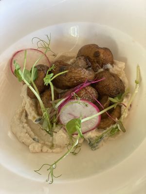 Roasted mushroom at La Hoja Verde in Tulum