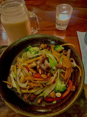 Wok de Vegetales at La Hoja Verde in Tulum