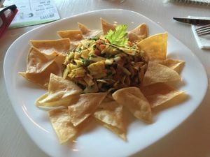 Coconut Ceviche  at La Hoja Verde in Tulum