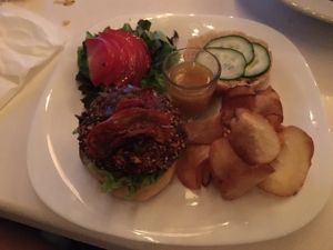 Burger  at La Hoja Verde in Tulum