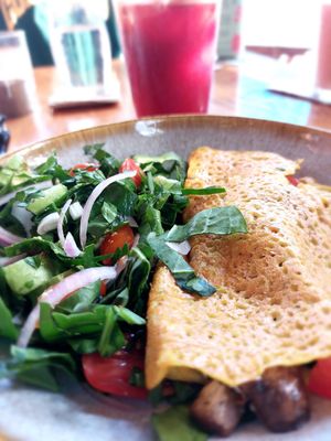 Chickpea Omelet at La Hoja Verde in Tulum