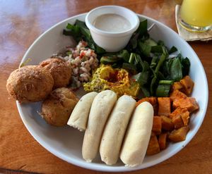 Falafel Plate  at La Hoja Verde in Tulum