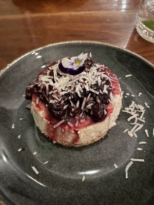 Blueberry cheesecake   at La Hoja Verde in Tulum