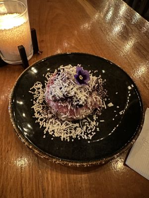 Blueberry cheesecake   at La Hoja Verde in Tulum